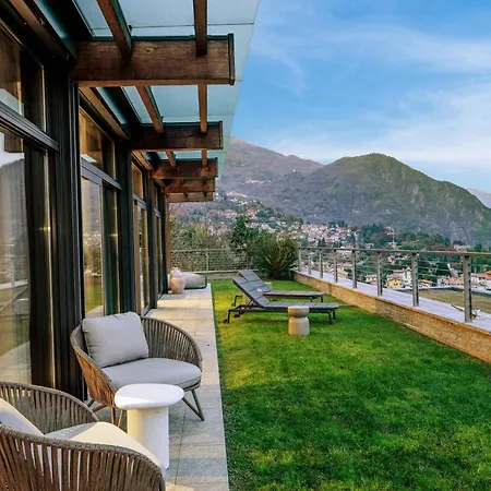 Luxury Penthouse View Pool Terrasse Sauna * 메나지오