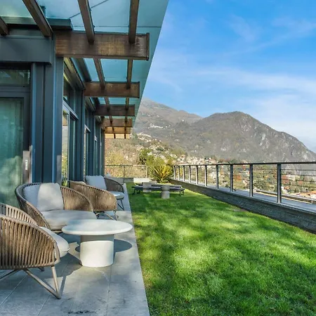 Luxury Penthouse View Pool Terrasse Sauna Appartamento *